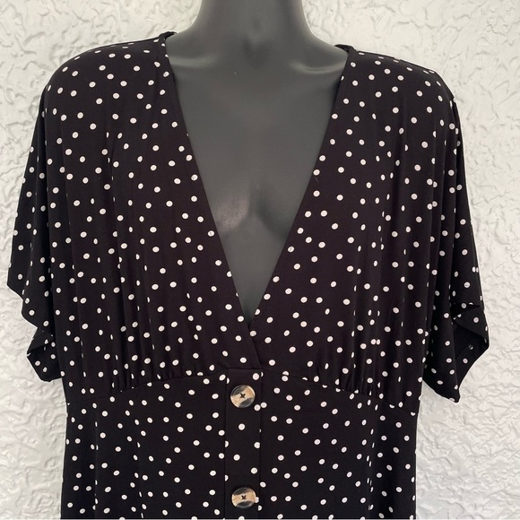 NWT ASOS Polka Dot Mini Dress Size 16 - Picture 3 of 9